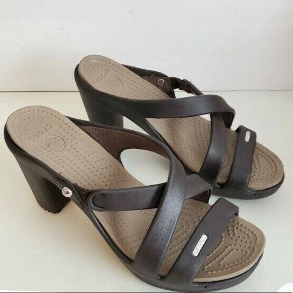 Crocs Cyprus IV Brown Slip On Sandals Sz 7